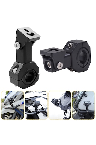 Motosiklet Gidon Sis Farı Montaj Ayağı 2 Adet Alüminyum Braket