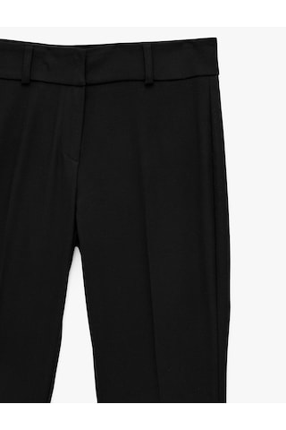 Koton Slim Fit İspanyol Paça Kumaş Pantolon Siyah 6sak40142pw Siyah