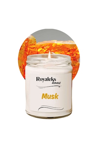 Doğal Özel Seri Kokulu Dekoratif Kavanoz Mum 210 Cc - Musk Esansı - Ryl Çok Renkli