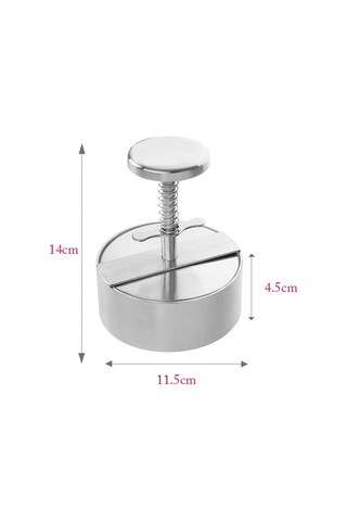 Sones 11,5 Cm Küçük Hamburg Preslenmiş Et 304 Paslanmaz Çelik Kek Presi