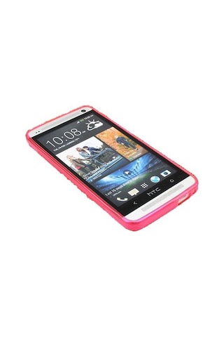 One M7 İle Uyumlu Desenli Silikon Kılıf Pembe