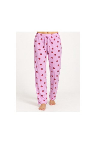 Fit Women Kadın Premium Desenli Rahat Kesim Pembe Pijama Altı 4774