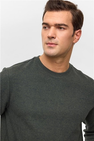 SÜVARİ Haki Regular Düz Bisiklet Yaka Sweatshirt Haki