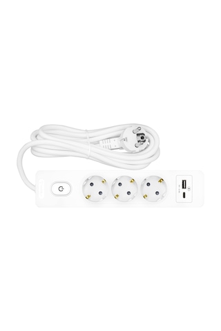 Seldur Kablolu Usb/type-c 3'lü 3 Metre Grup Priz 3 M