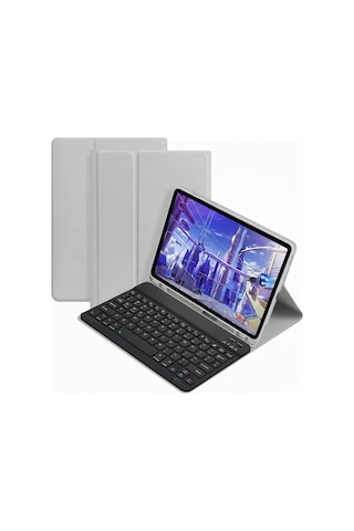 Microcase Xiaomi Redmi Pad 2 Pro 12.1 İnch Tablet Uyumlu Bluetooth Klavyeli Standlı Kılıf Siyah - Bkk4