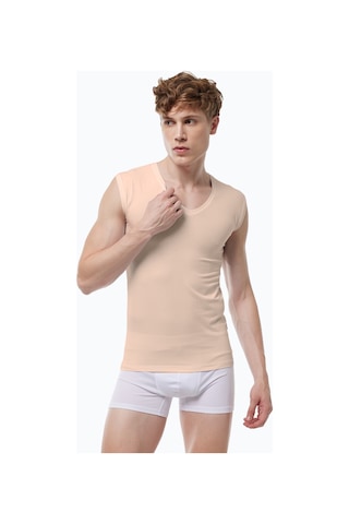 Malabadi Görünmez Atlet Erkek Ten Rengi 2 Li Paket V Yaka Iz Yapmayan Modal Kolsuz Atlet 064 Ten Rengi