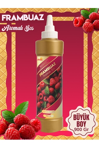 Frambuaz Aromalı Sos - Waffle & Krep & Pankek & Tatlı & Dondurma & Kruvasan Sos 900 Gr