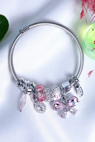 Bhs Life Kadın Charmlı Bileklik Kelebek Çelik Bileklik Çelik