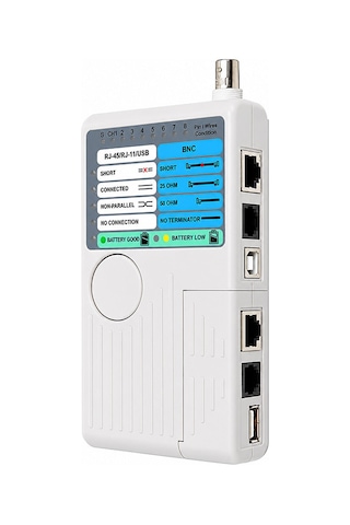 Profesyonel 4 İn 1 Rj45 Rj11 Usb Bnc Kablo Test Cihazı