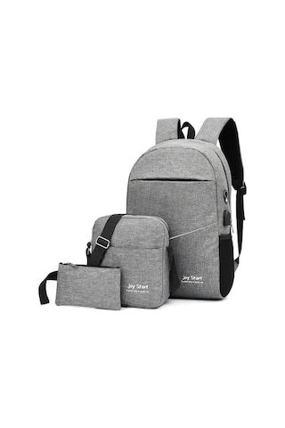 Fastbuy Gri Yeni Varış Omuz Çantası Erkek İş Dizüstü Çanta Açık Seyahat Çantası Üç Parçalı Takım Elbise Gri