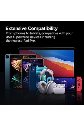 Spigen 65w Usb-c 2 Port Araç İçi Hızlı Şarj Aleti Pps Desteği Akım Korumalı Güç Adaptörü Çakmaklık İphone & Android & İpad & Macbook Type-c - Acp02562 Spigen Tr li