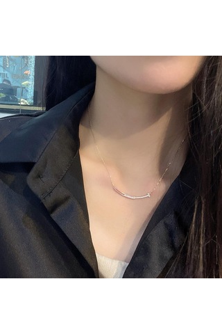 Tancise Kadın Kolye Kolye Klasik 925 Ayar Gümüş Zirkon Moda Hediye Altın