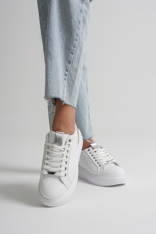 Kocadal Kocadal Vega Gümüş Detaylı Beyaz Kadın Spor Ayakkabı Muhtelif