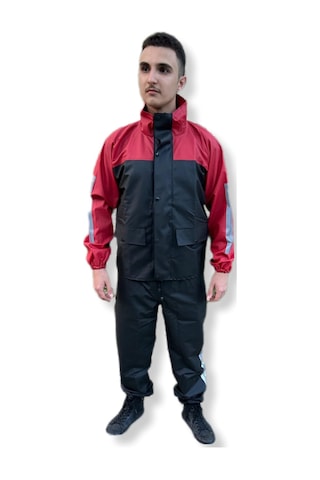 Geborgenheit Cepli Motorcu Motosiklet Yağmurluk Kırmızı