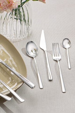 Emsan Ladin 84 Parça 12 Kişilik Çatal Kaşık Bıçak Seti Kutulu Gümüş