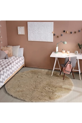 Rovigo Home Yuvarlak Tüy Dökmez Tavşan Tüyü Post Halı Yv