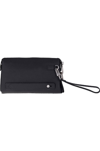 Unbranded Forte Wrist Ash Smoke Unisex Kilitli Clutch Çanta Siyah - Gri