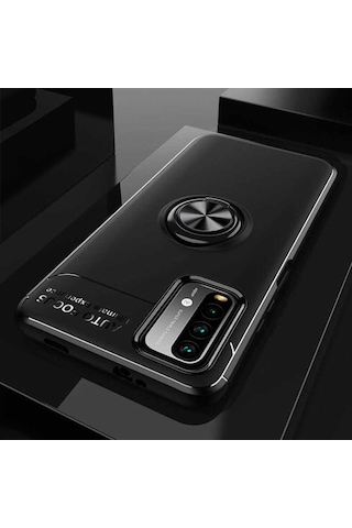 Xiaomi Redmi 9T Kılıf Yüzüklü Magnetli Ravel Case