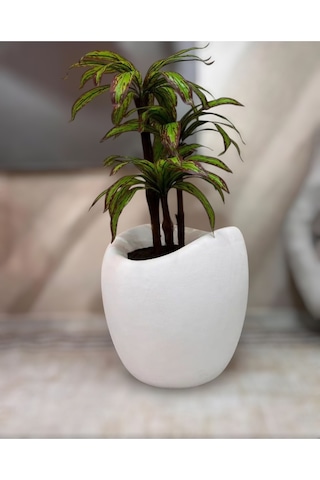 Mydecorza Bohem Home Fiberglas Bahçe Ve Ev Dekorasyonu Saksı Yumurta Modeli 45 Cm X 45 Cm