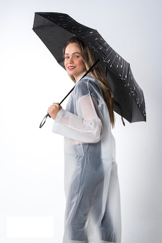 Newdaki Damla Desenli Fiberglass Güçlü Mekanizma Tam Otomatik Kadın Şemsiye Siyah
