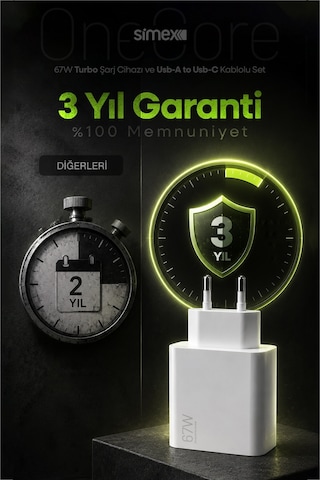 Xiaomi 67w Turbo Hızlı Şarj Seti Güç Adaptörü Başlığı Aleti Redmi Note 14 13 12 11 Pro Poco Uyumlu - 36563628