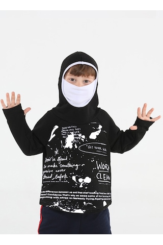 Casabony Ninja Casa Baskılı Siyah Unisex Sweatshirt-siyah Siyah