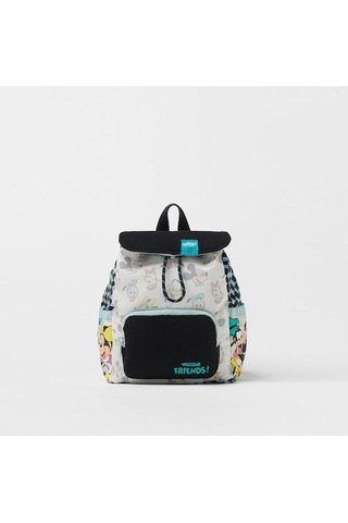 Aubyhe Mickey Mouse Karikatür Desenli Kare Çanta - Okul Çantası Beyaz-mavi Suluk Tipi Blue