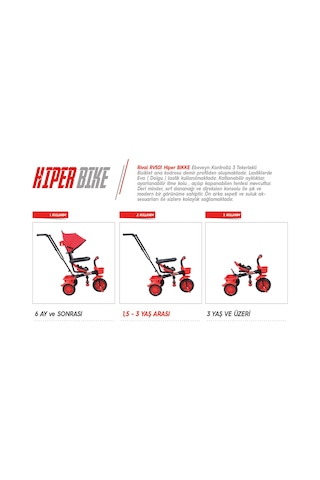 Rival RV501 Hiper Bike Kontrollü 3 Tekerlekli Bisiklet