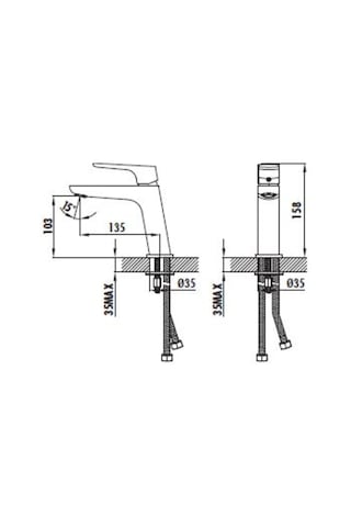 Creavit SP1500 Slope Lavabo Armatürü Krom