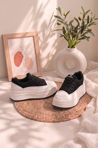 Ayakkabı Fuarı Elit Hml262-1102 Kadın Klasik Sneaker Siyah