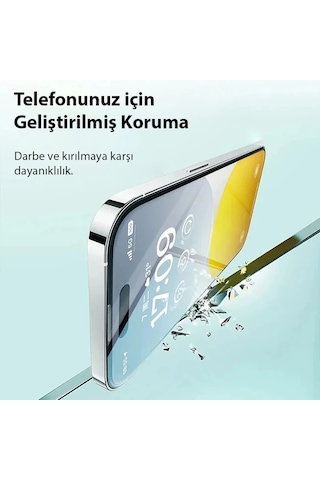 Baseus Crystal iPhone Uyumlu 15 Plus Full Koruma Eye-protection Tempered Cam Ekran Koruyucu- 5775