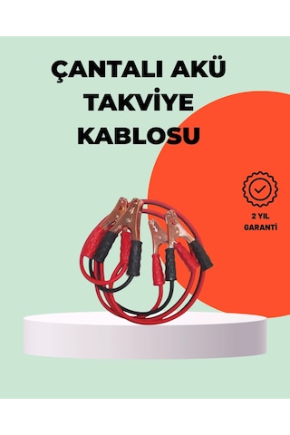 1200a Takviye Kablosu Araç Acil Yardım 2 Metre Güçlü Maşa Çok Renkli