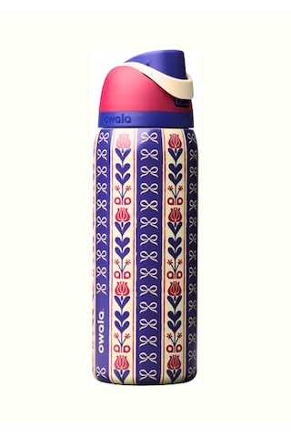 Owala 32 Oz 946 Ml Freesip Desenli Çift Katmanlı Paslanmaz Çelik Termos Kilitli Kapak Lacivert