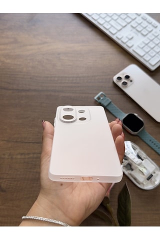 Redmi Note 13 Pro 4g Uyumlu Süper İnce Mat Ultra Thin Silikon Kılıf Beyaz