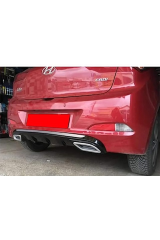 Hyundai İ20 Difüzör Parlak Siyah Egzoz Görünüm 2014 2015 2016 2017 2018 Arka-difizör-bodykit-ek