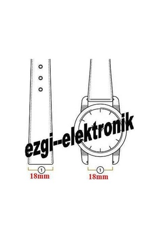 Siyah 1.Kalite Kauçuk Silikon Saat Kordonu 18Mm Slikon Saat Kayış