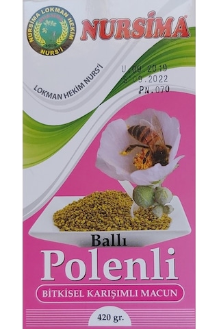 Nursima Ballı Polenli Bitkisel Karışım Macun 420 G