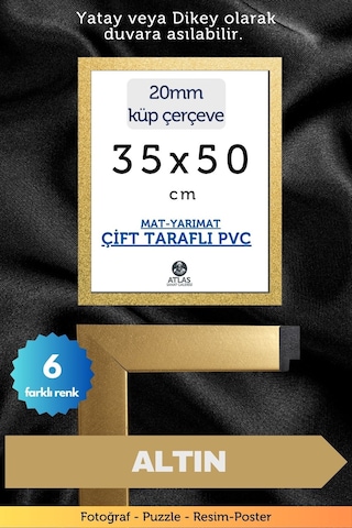 20mm-35x50 Cm Mat Pvc Li Camsız Fotoğraf Puzzle Belge Çerçeve Yatay Dikey Asılabilme 82362461