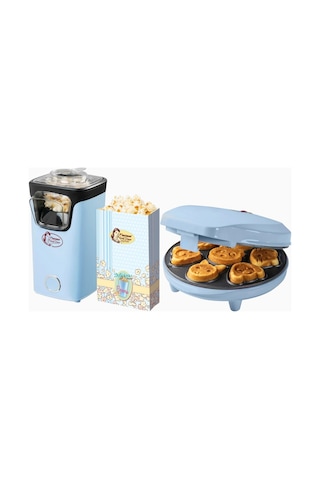 Bestron Sweet Dreams Mini Hayvan Motifli Waffle Makinesi + APC200B Turbo Mısır Patlatma Makinesi