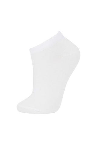 Defacto Kadın Pamuklu 3'lü Kısa Çorap T7370AZNSWT1 Beyaz