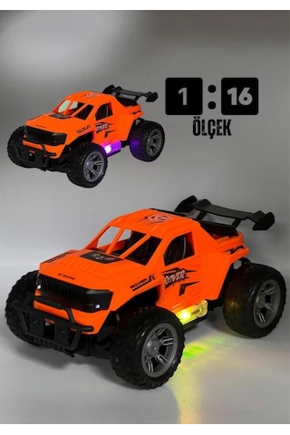 Uzaktan Kumandalı Araba Pick Up Model Şarjlı Işıklı Full Fonksiyon Yan Paneli Işıklı Rc Araç Canavar