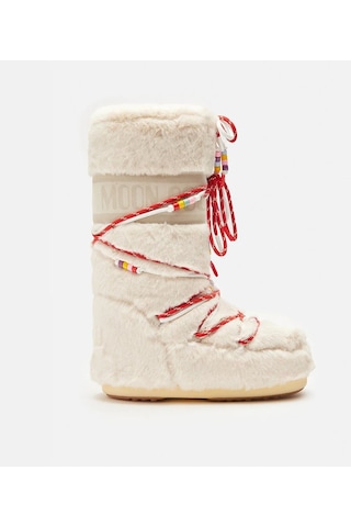 Moon Boot Icon Faux Fur Beads Kadın Bot 80d1408990 Krem
