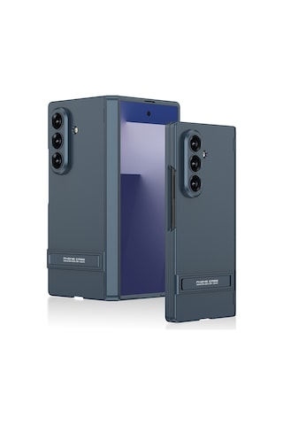 Samsung Uyumlu Galaxy Z Fold 7 Kılıf Systemcom Kıpta Standlı Kılıf Altın