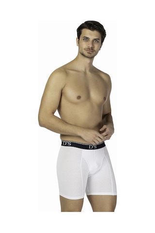 D'S Damat Comfort Boxer Uzun Beyaz