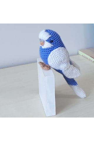 Amigurumi Kuş Muhabbet Kuşu Koyu Mavi