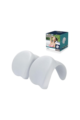 Lay-z-spa Boyun Yastığı Seti 25 X 19,5 X 17,5 Cm Şişirilebilir Jakuziler, Baş Ve Boyun Destek Aksesuarları İçin Yastıklı Spa Kafalıkları 000 Açık Krem