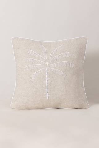 Koza Home Pure Krem Beyaz Püsküllü Dekoratif Boncuk Elyaf İç Dolgulu Kırlent Krem Beyaz