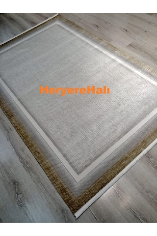 Yamalı Home Quka Halı Bodrum 7007 Sarı Gri %100 Akrilik160x230
