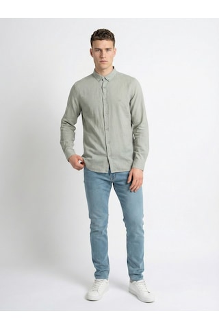 Regular Fit Erkek Gömlek U.kol Yeşil