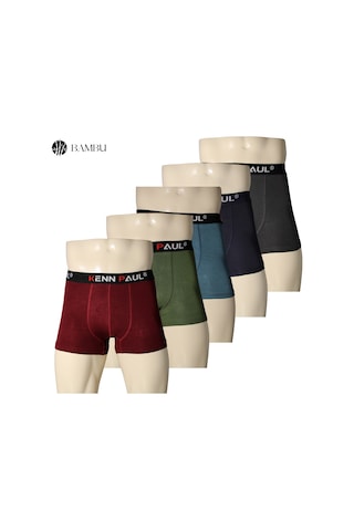 Kennpaul 5'li Renkli Modal-bambu Kumaş Erkek Boxer Çok Renkli